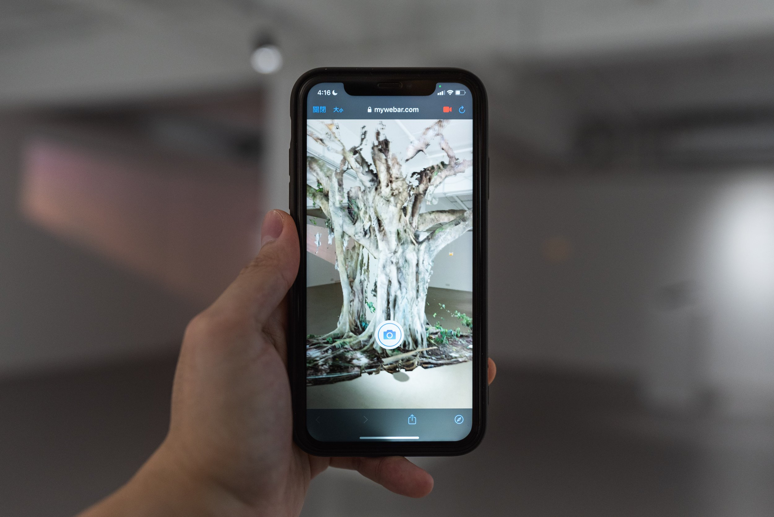 The tree in augmented reality.