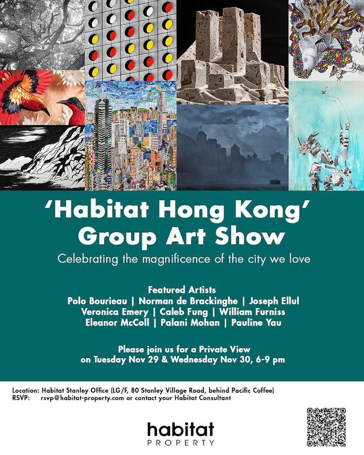 Hello! I'll be taking part in a group exhibition at @habitatproperty , if you're interested in a private viewing, please let me know! RSVP 🙏🏻

Time and venue:
LG/F, 80 Stanley Village Rd, Stanley ( behind Pacific Coffee, Habitat Stanley Office )
Tu