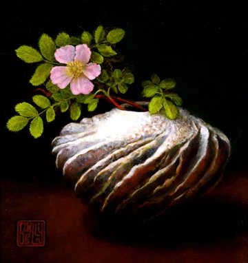 Wild Rose in Swirl Pot