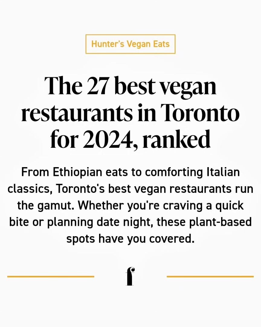 Honoured to be recognized amongst so many of our amazing peers on this list!

Better get in this weekend for Shroom Braise, RC Cauli/Broc, Tofu Kapitan and a couple other menu items before we shift gears to Spring!

Thank you @foodismto 

#vegan
#fat