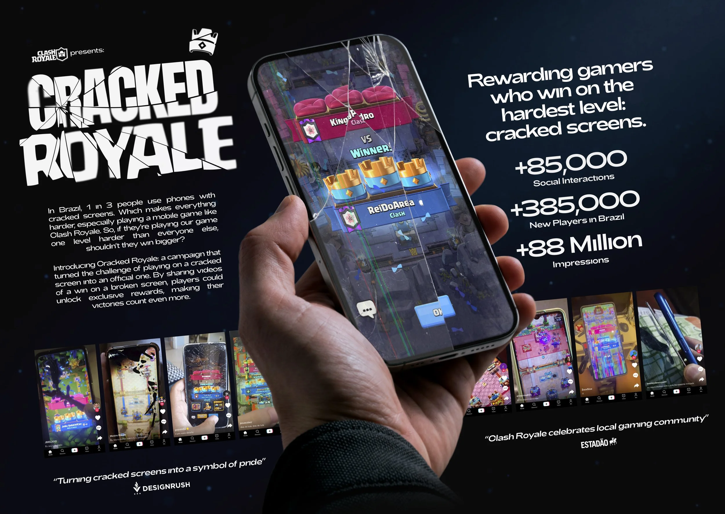Clash Supercell Cracked Royale Case Film