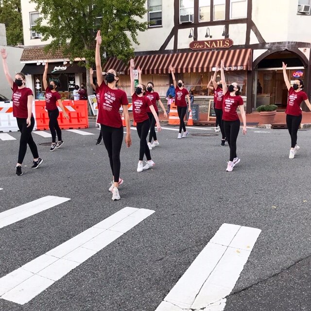 Senior Company performing "Dreams from a Distance" choreographed by Alexa Astarita, as part of the Maplewood Village Sunset Music Series (Oct 2020)