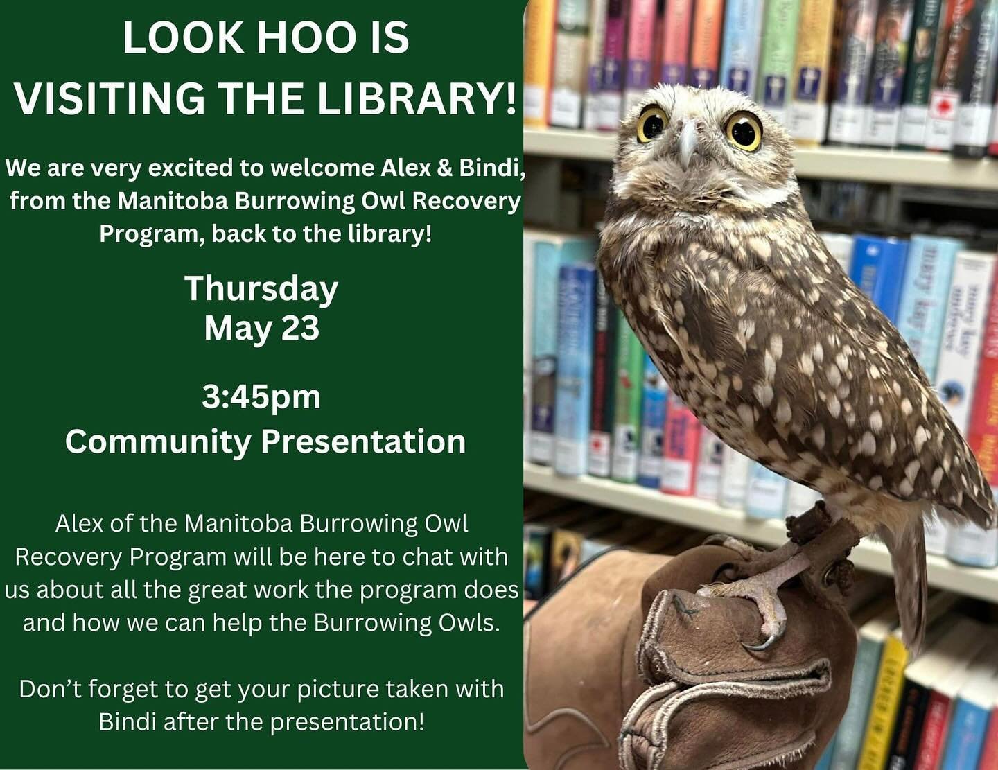 Mark your calendars!  Alex &amp; Bindi will be at the library May 23 @3:45pm