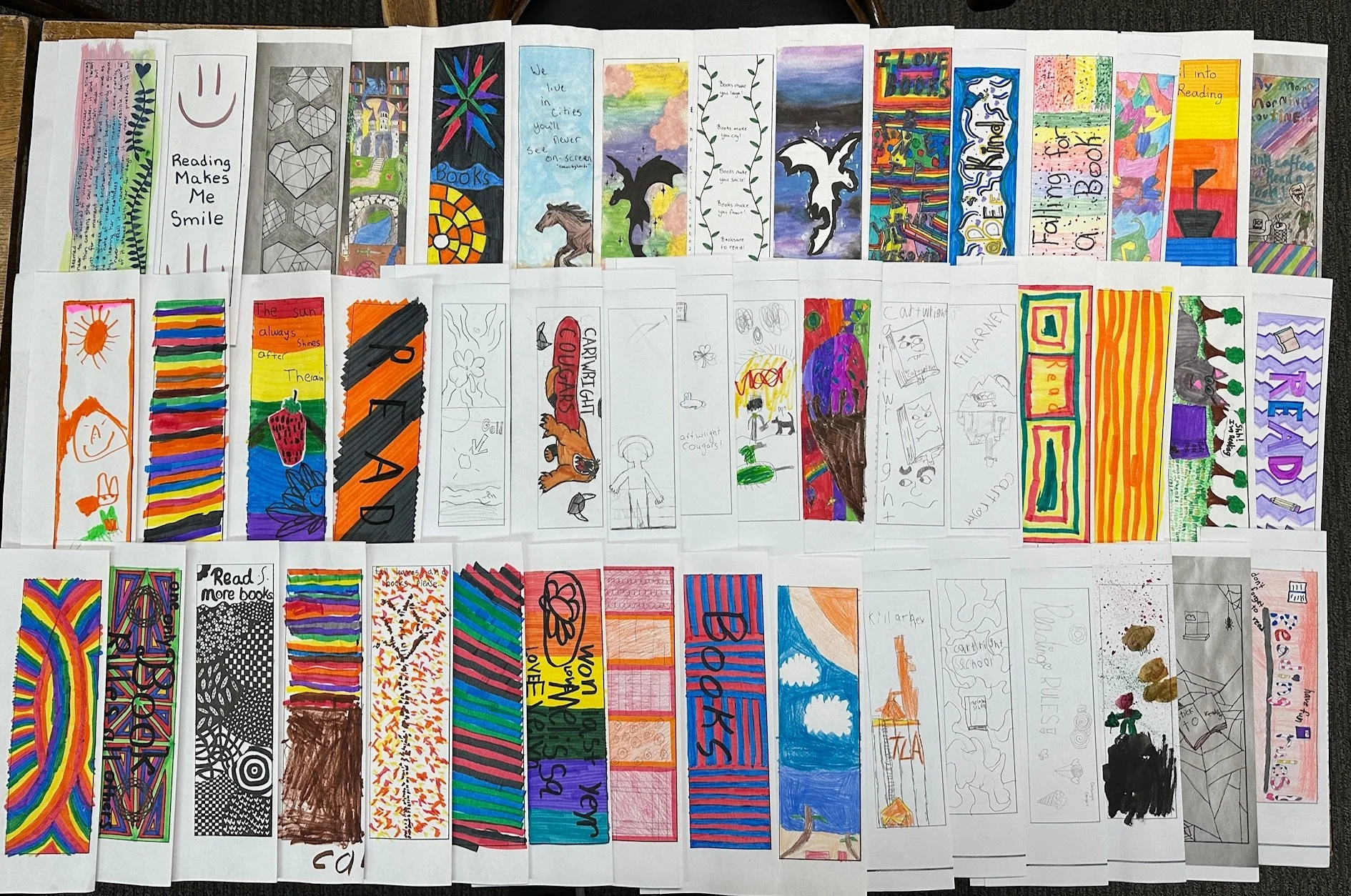 🌟 A HUGE thank you to everyone who entered our Bookmark Design Contest!🌟
Our library board and staff had a fun time reviewing all the incredible entries we received.  It was no easy task choosing the winning designs, as each one was so creative and