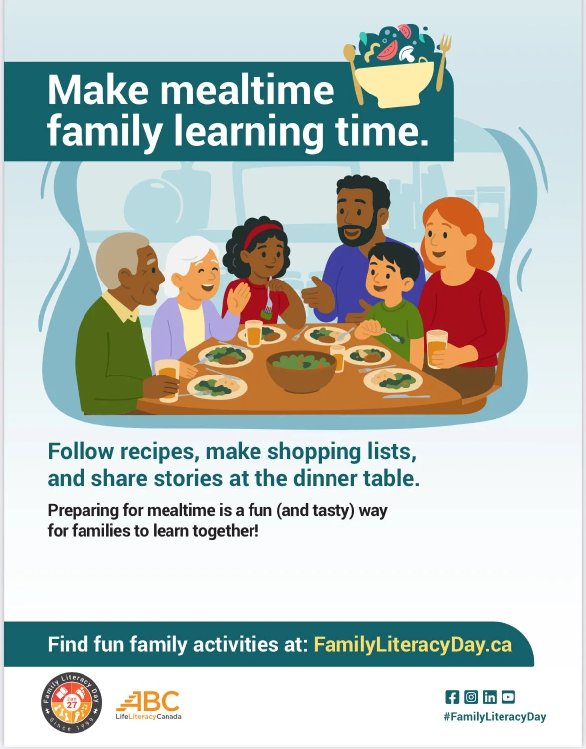 📚✨ Today is Family Literacy Day! ✨📚
Family Literacy Day raises awareness about the importance of reading and learning together as a family. Even a few minutes each day spent reading or doing a learning activity with children can make a big differen