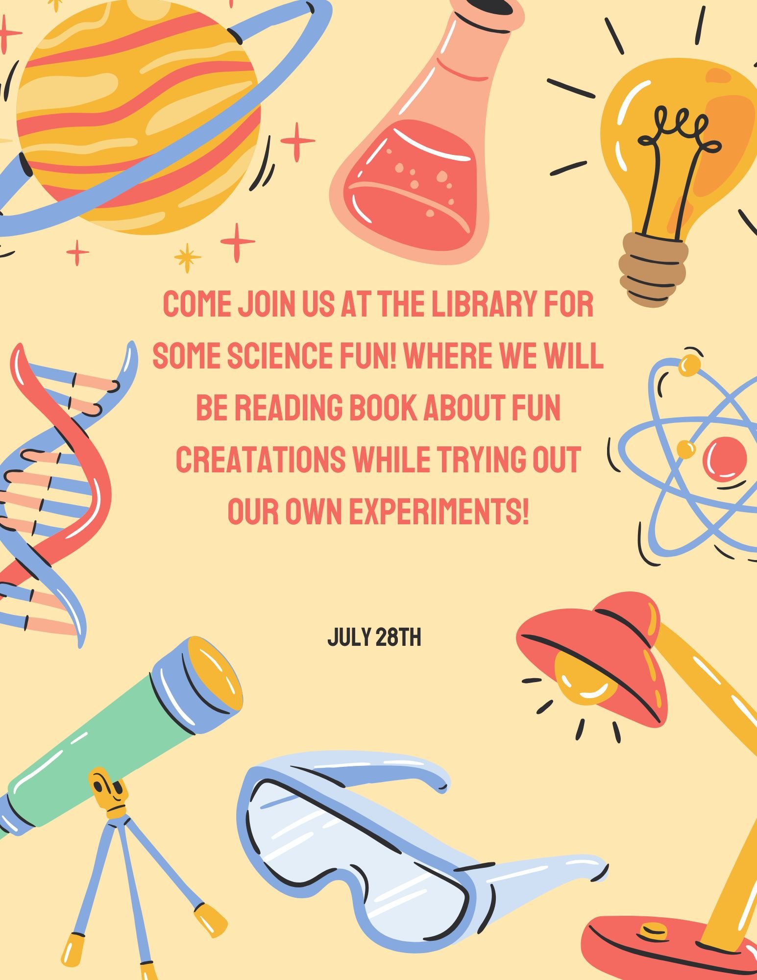 Next week's StoryTimes with Makenna!🌟
✨Preschool: 10:30 - 11:30
✨School-Age: 2:30 - 3:30
Call or stop by the library to register.👨&zwj;🚀🧪