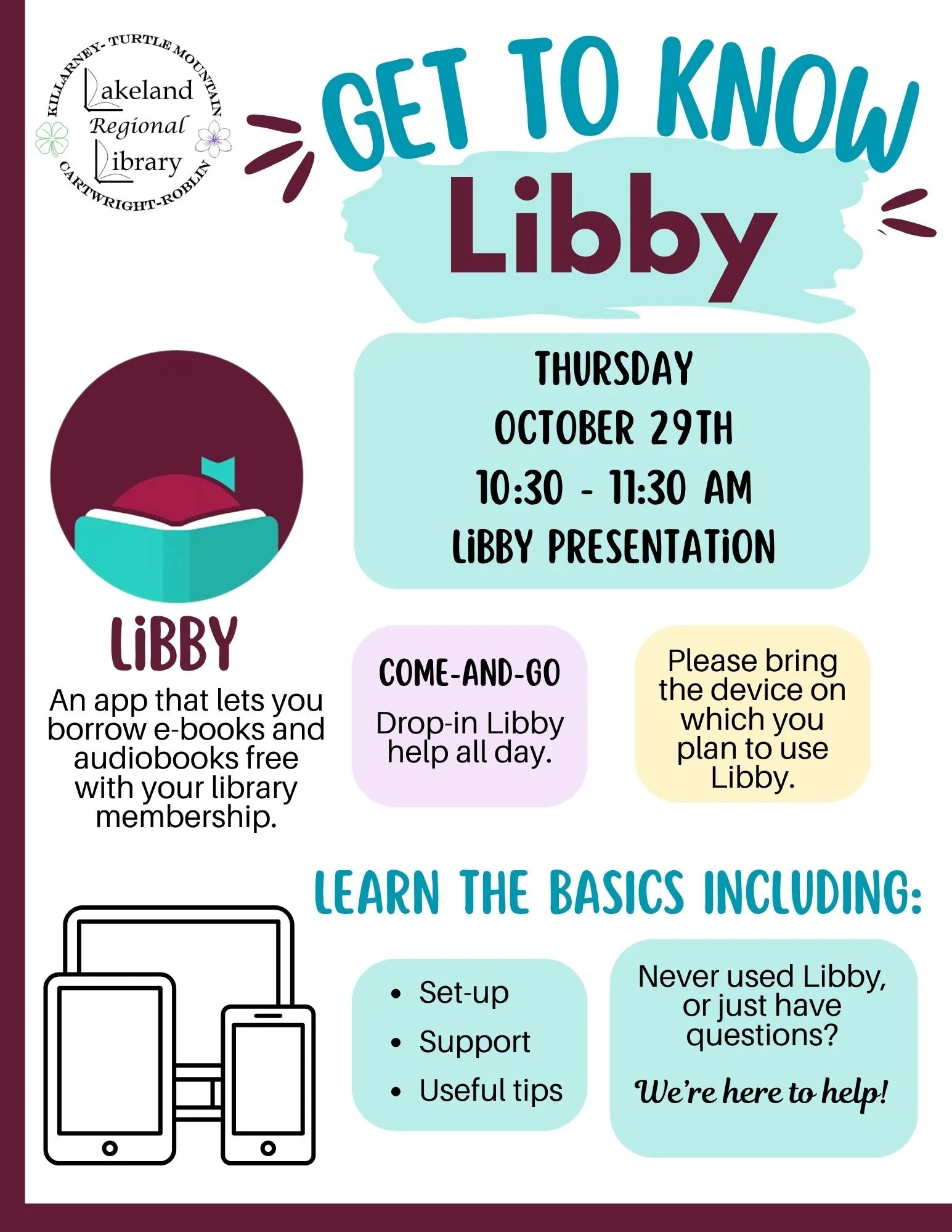 Today's the day! 

Get to Know Libby at the Library day!
