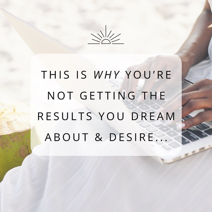 The reason you're not getting the results you desire [love, money, clients - or insert you're own here]...

Is not because you're not doing the 'doing', or haven't cultivated a 'positive' mindset (&amp; yes, both are required!)

It's because you have