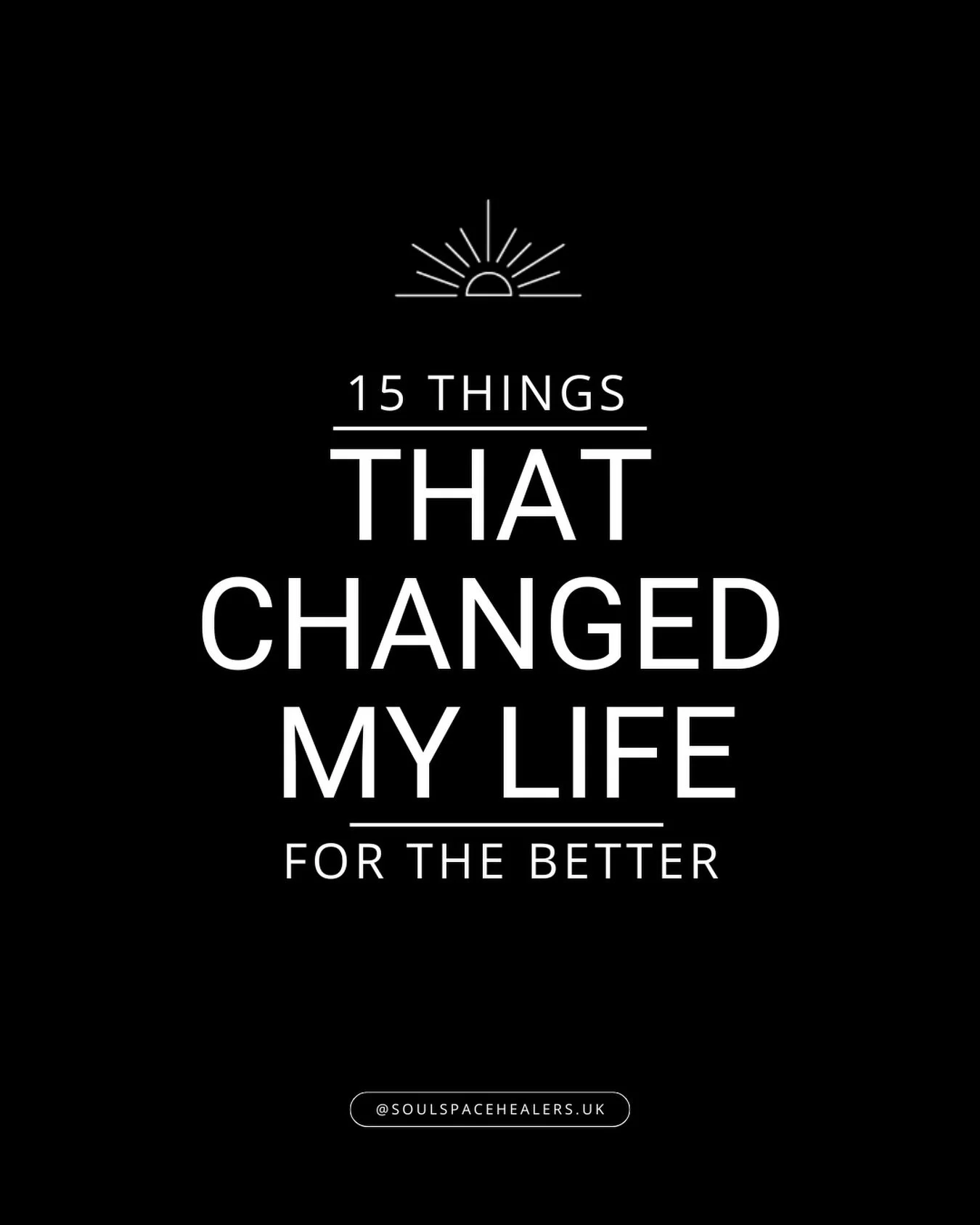 15 things that radically changed my life for the better (&amp; it's how I work with my clients)⁠
⁠
1. Understand what limiting sub-conscious beliefs you have that are creating the results in your life now (so you can change them)⁠
⁠
2. Have a Daily G