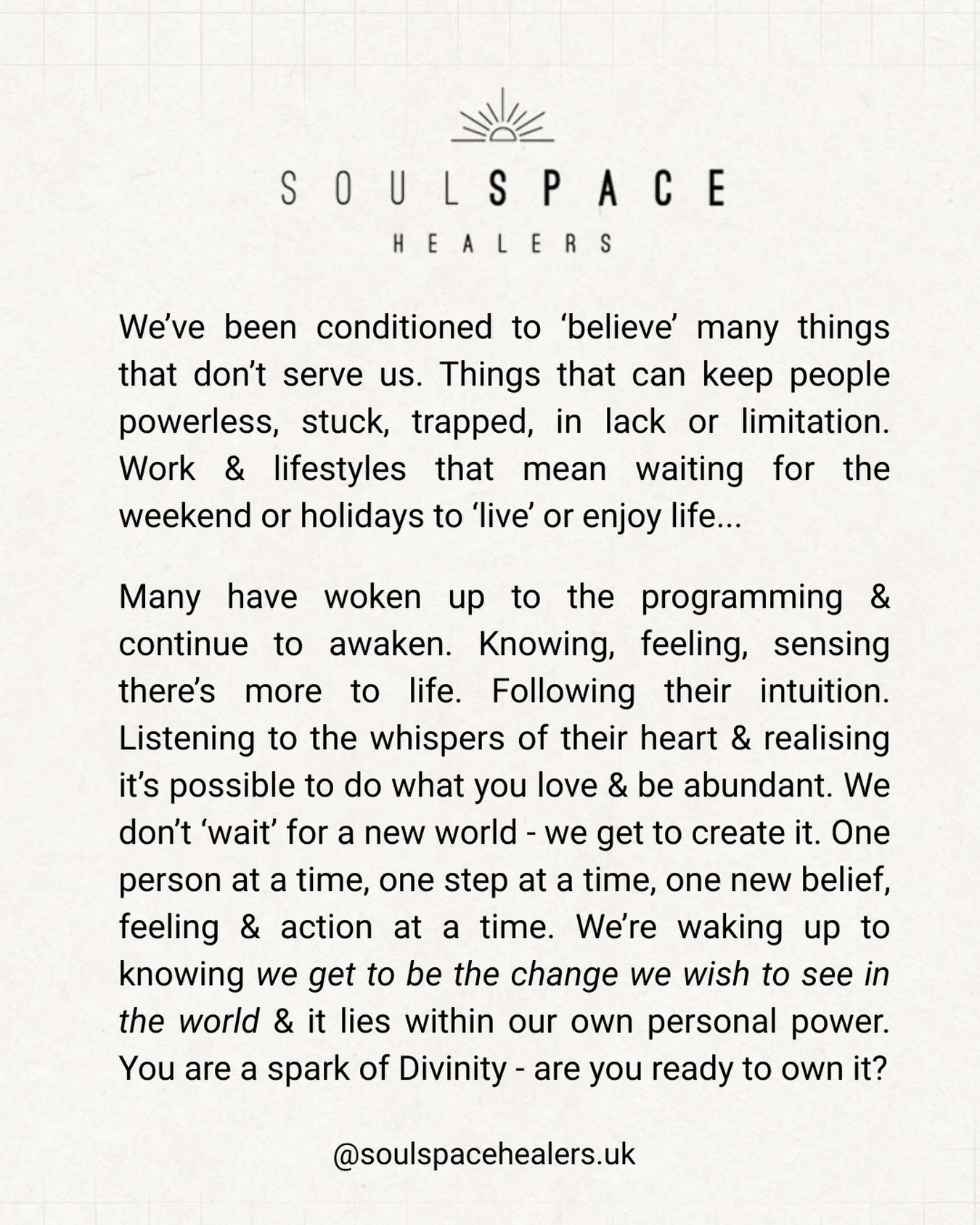 I hold such gratitude in my heart for those who spoke up, shared, taught me something different, wrote books I read &amp; supported me to uncover the limiting beliefs &amp; feelings that made me suffer (when I didn't need to) &amp; wake up to the lie