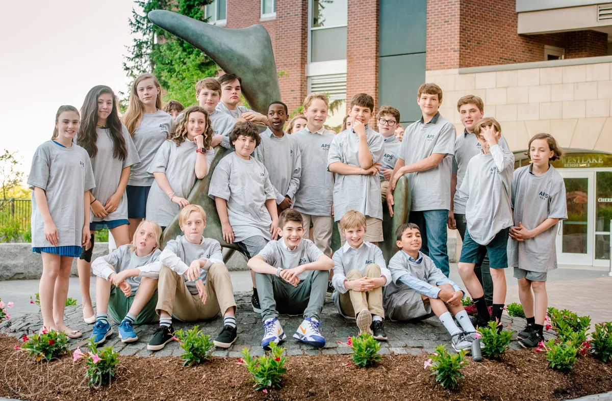 The kids all posed for a picture wearing the custom T shirts Asher provided to commemorate the day.