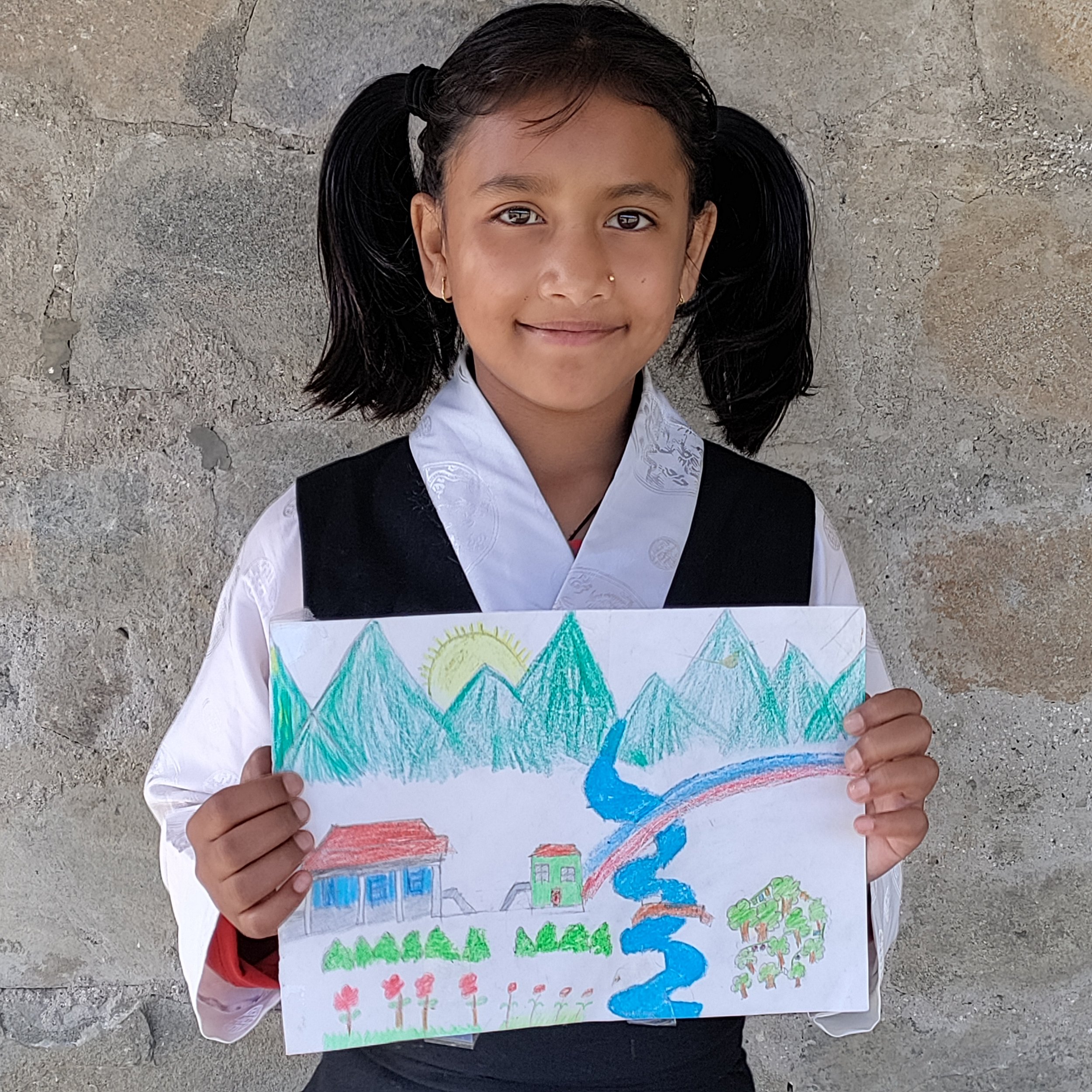  Barsa with her winning artwork
