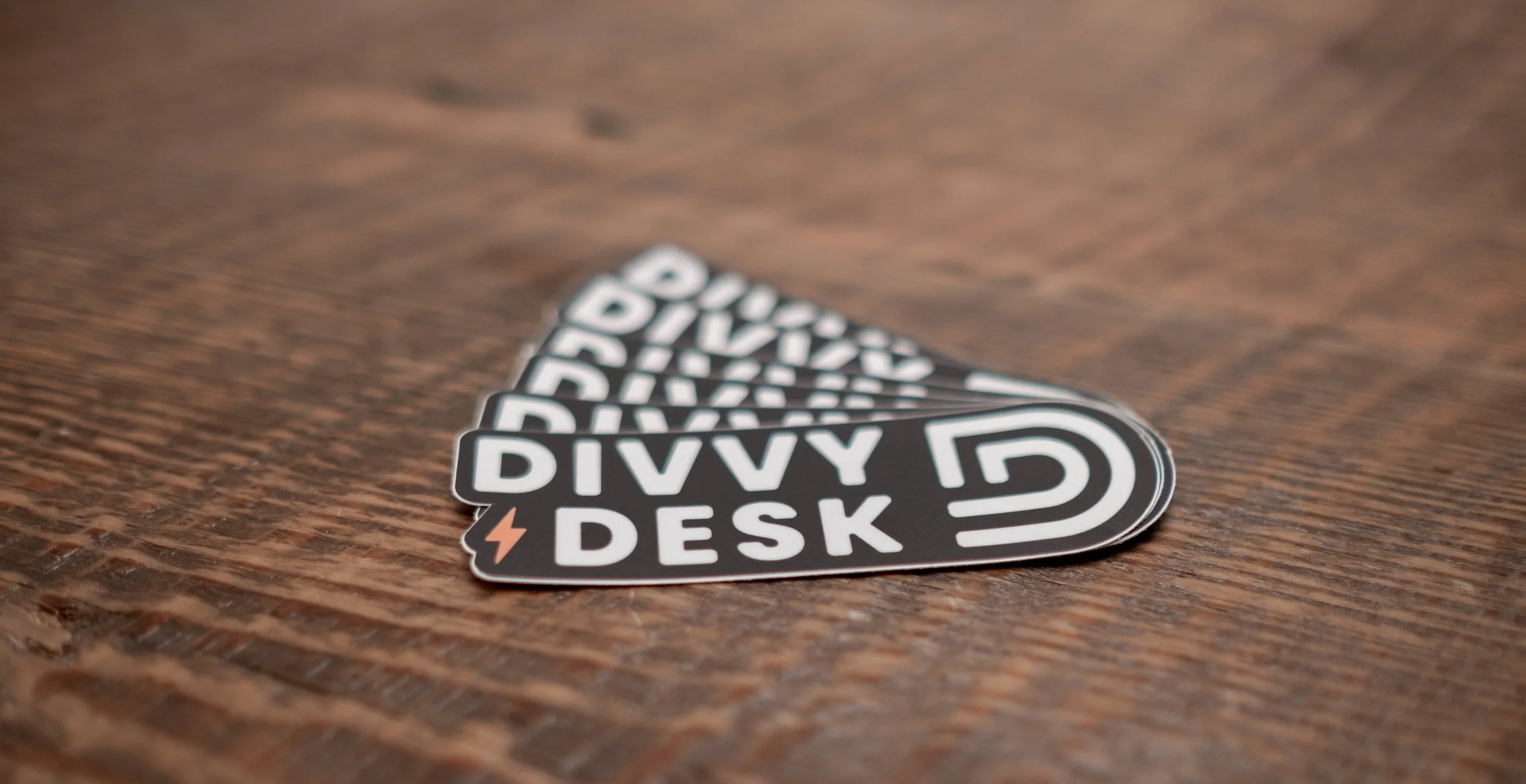 Black Divvy Desk Sticker