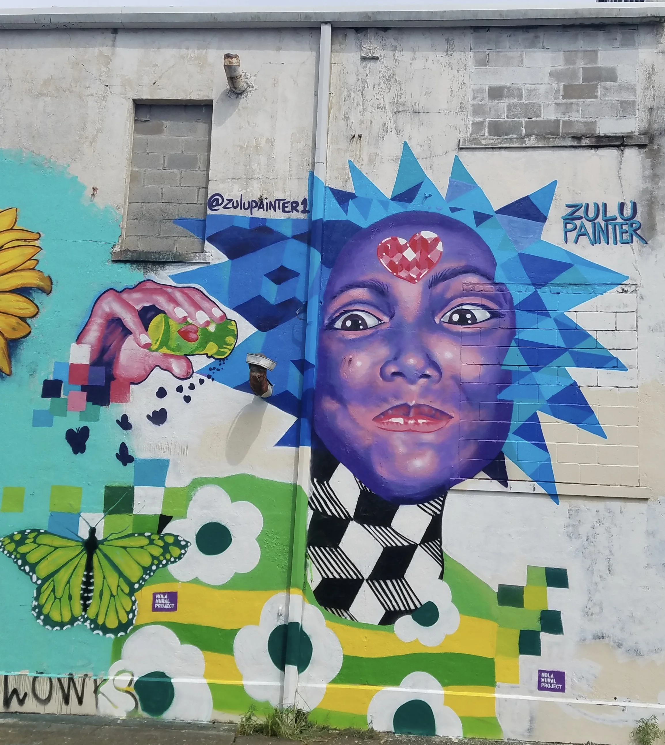 Mural by @ZuluPainter1, 2600 St. Claude Avenue @ Franklin