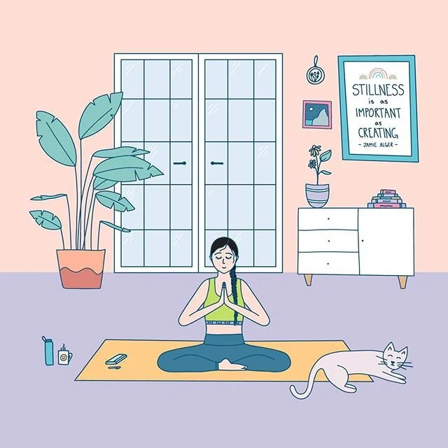 &ldquo;Stillness is as important as creating&rdquo; ✨ - @jamie_alger 
___

#illustrationdaily #digitalillustrator  #minimalillustration  #creativity #creativeprocess #creativelife #creativempire #worldofartists #loveforart #creativebusiness  #draweve