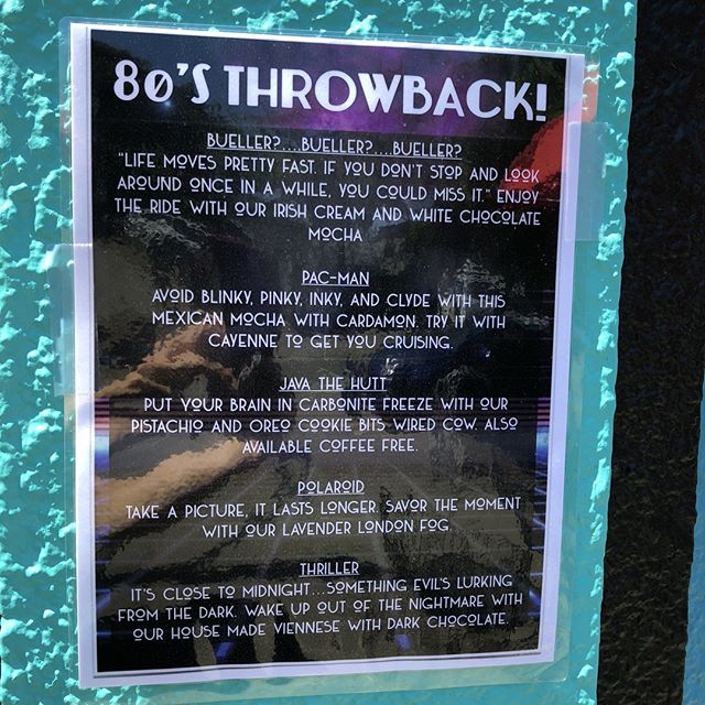 Check out these bitchin' new drink specials. #80sthrowback #bueller? #shackcoffee #drinkspecials #ilovecoffee