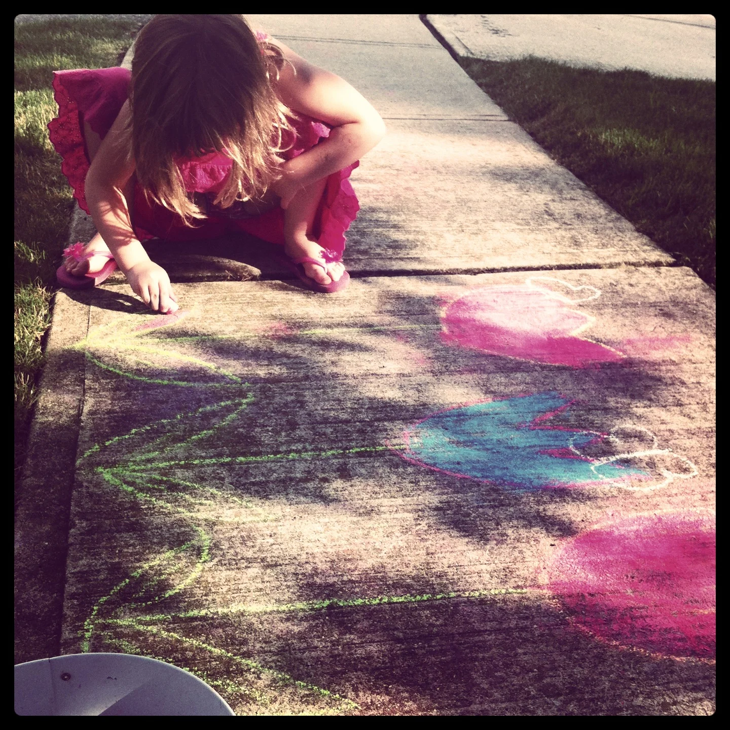 Ana on the sidewalk
