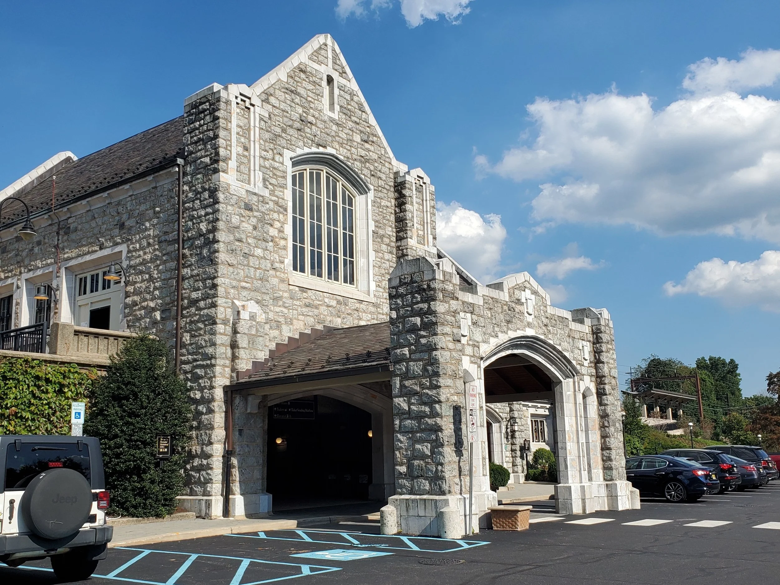Here’s a very grand example of a porte cochere. Because Mrs. Dodge couldn’t fathom exiting a car in the rain!