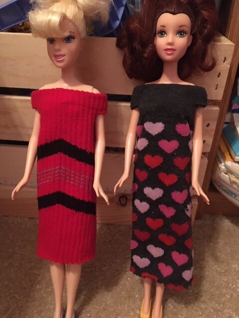 making barbie clothes from socks