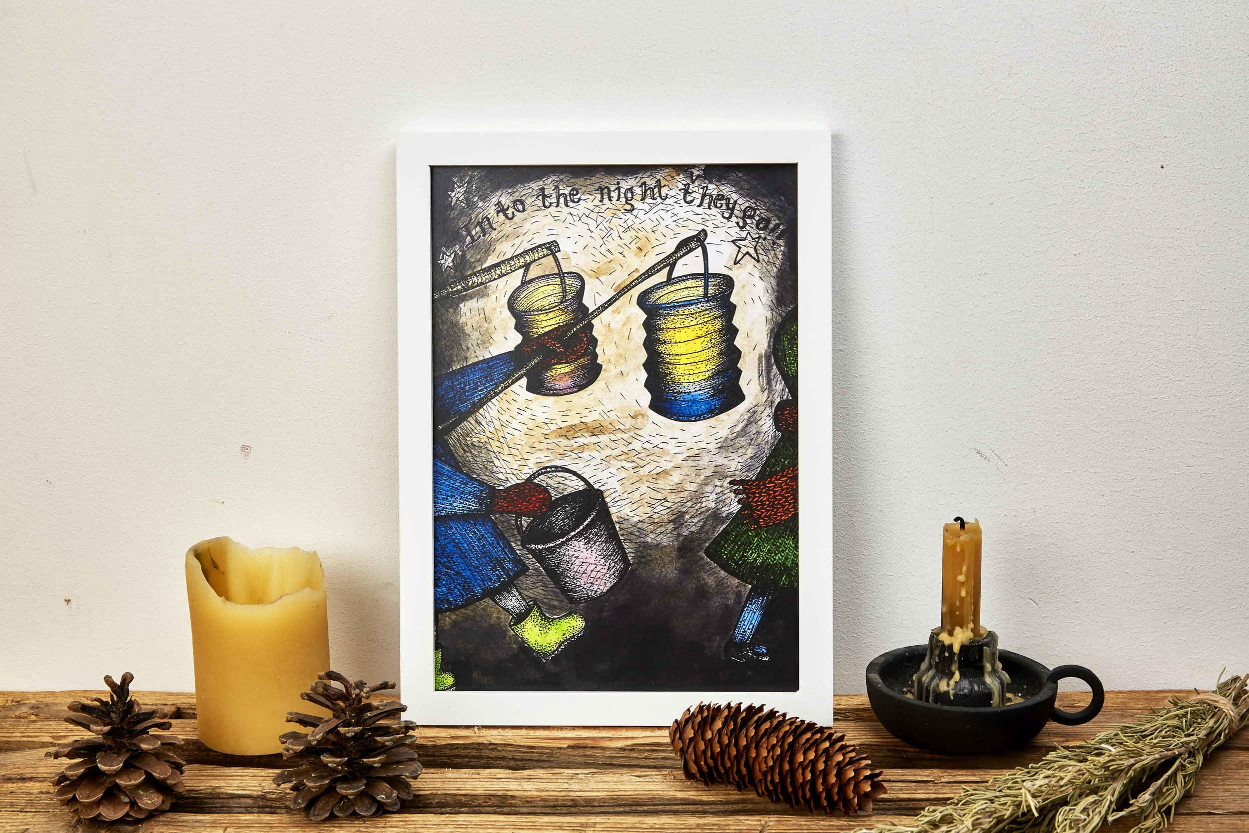 Into the night they go A4 Autumn print