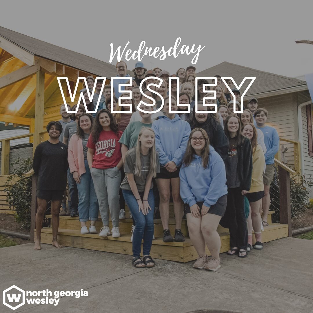 This week at Wesley

Monday - chew on that!!
Tuesday - Freshley 7:30 at the Wesley house 
Wednesday - Wesley 8:00 at the Wesley House!
