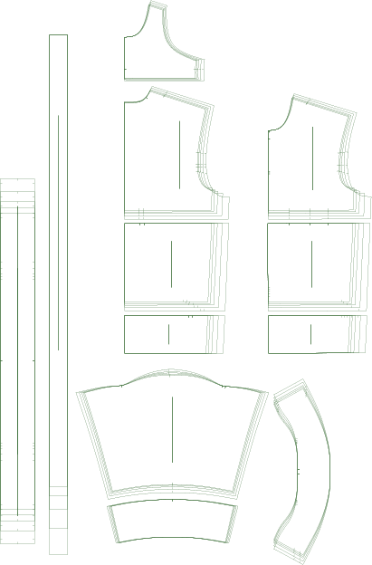  Graded pattern set made with Optitex 