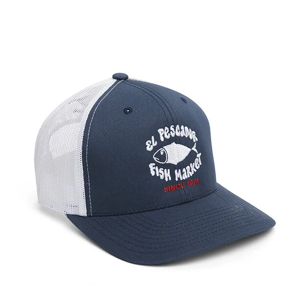 Retro Trucker - White Navy