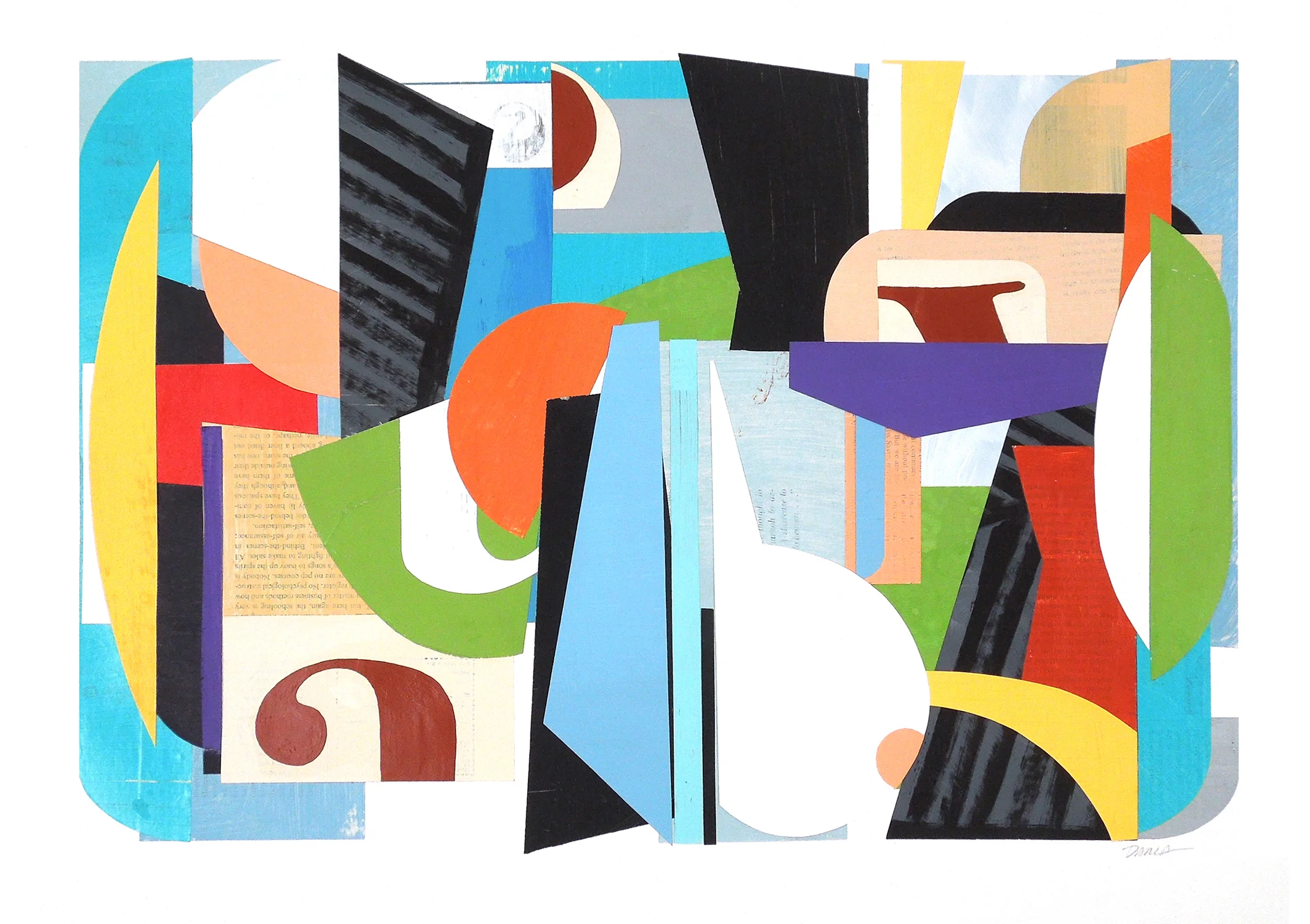 “Happenstance #2”, 12'“ x 19”, Collage on Paper, 2018