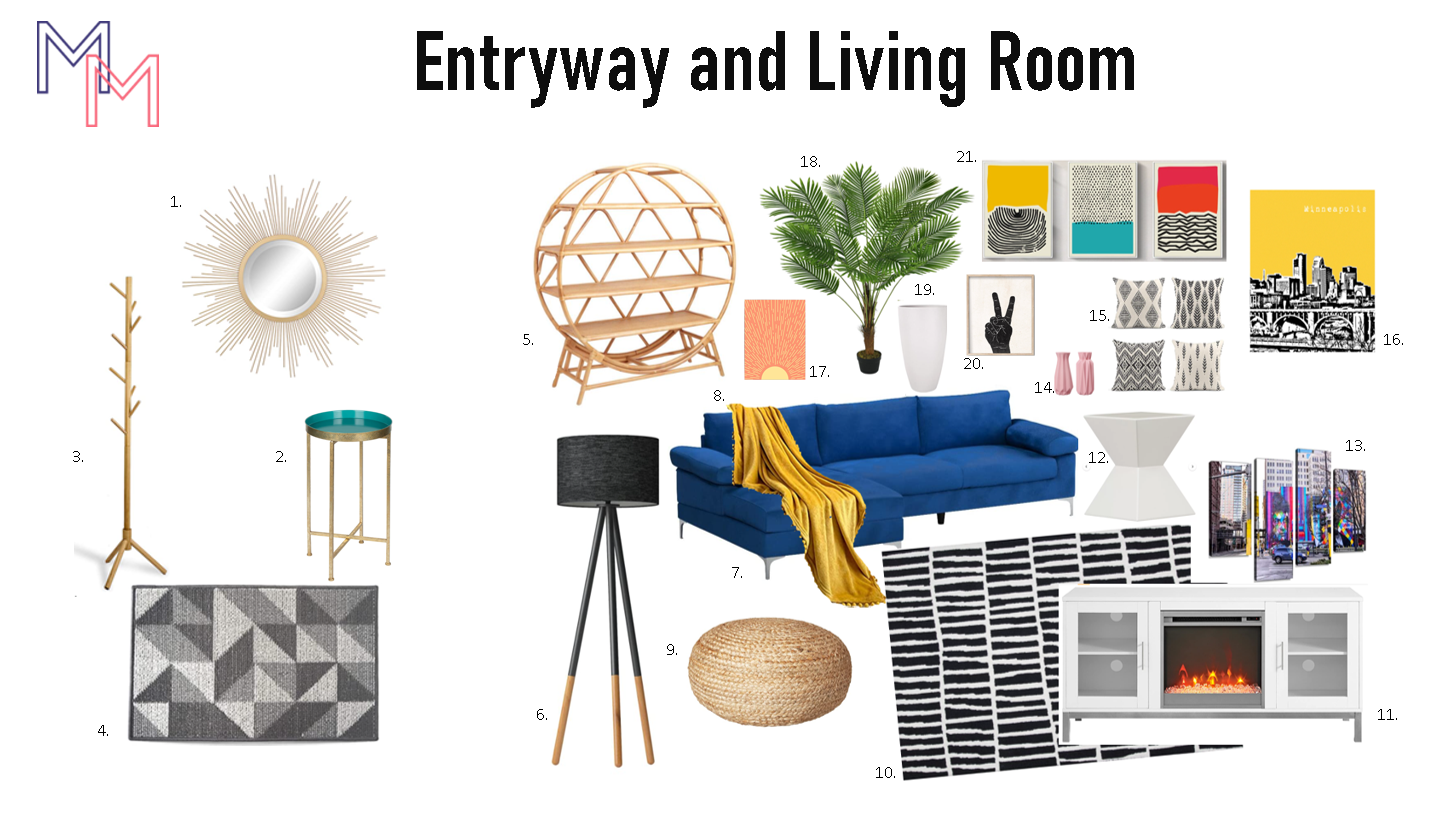 Client 1 Entryway and Living Room