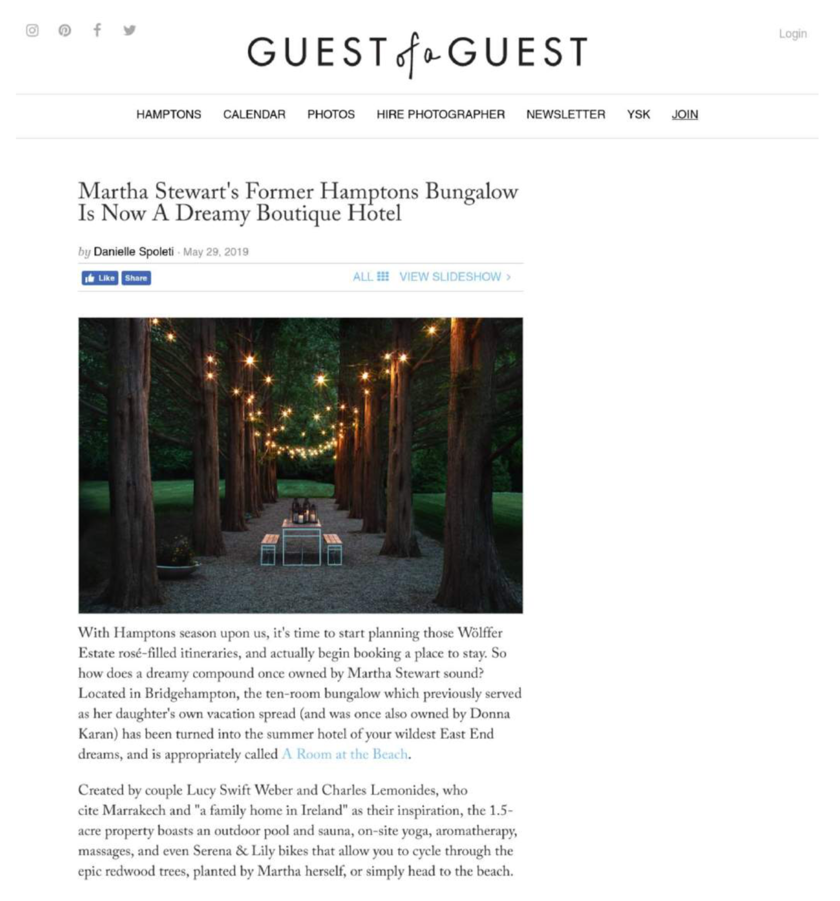 Guest of a Guest, May 2019
