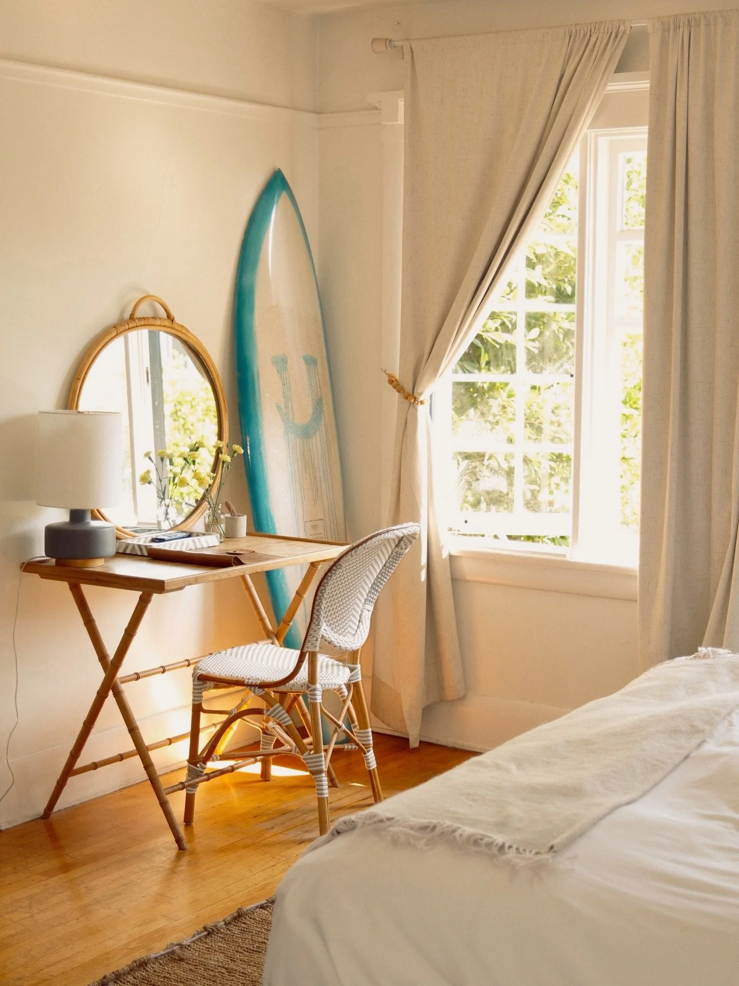 Wake up at the beach.