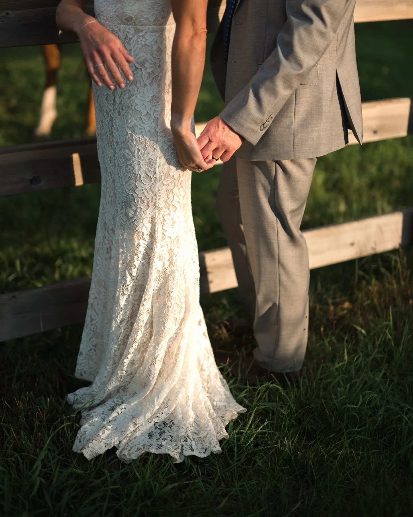 The groom had NO idea he was getting married!! She met him at the door as he came in and let him know she had arranged an intimate evening ceremony and dinner at her farm. His face shows his shock! 😂 But he sure was excited! This was such a special 