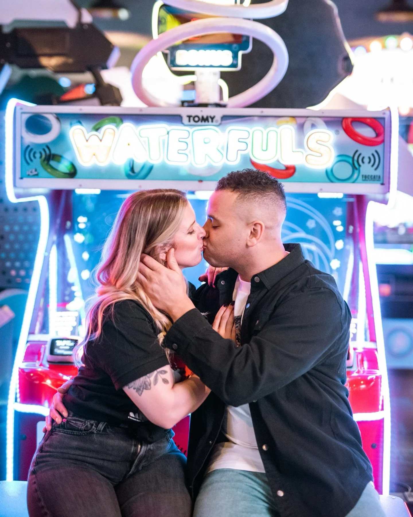 I&rsquo;VE BEEN SO EXCITED TO SHARE THESE!!! Vicky and Nate were so fun and I&rsquo;m glad Vicky decided on an arcade shoot. It worked perfectly with their fun and carefree personalities. It was so amazing capturing their love 🥰 Can&rsquo;t wait for