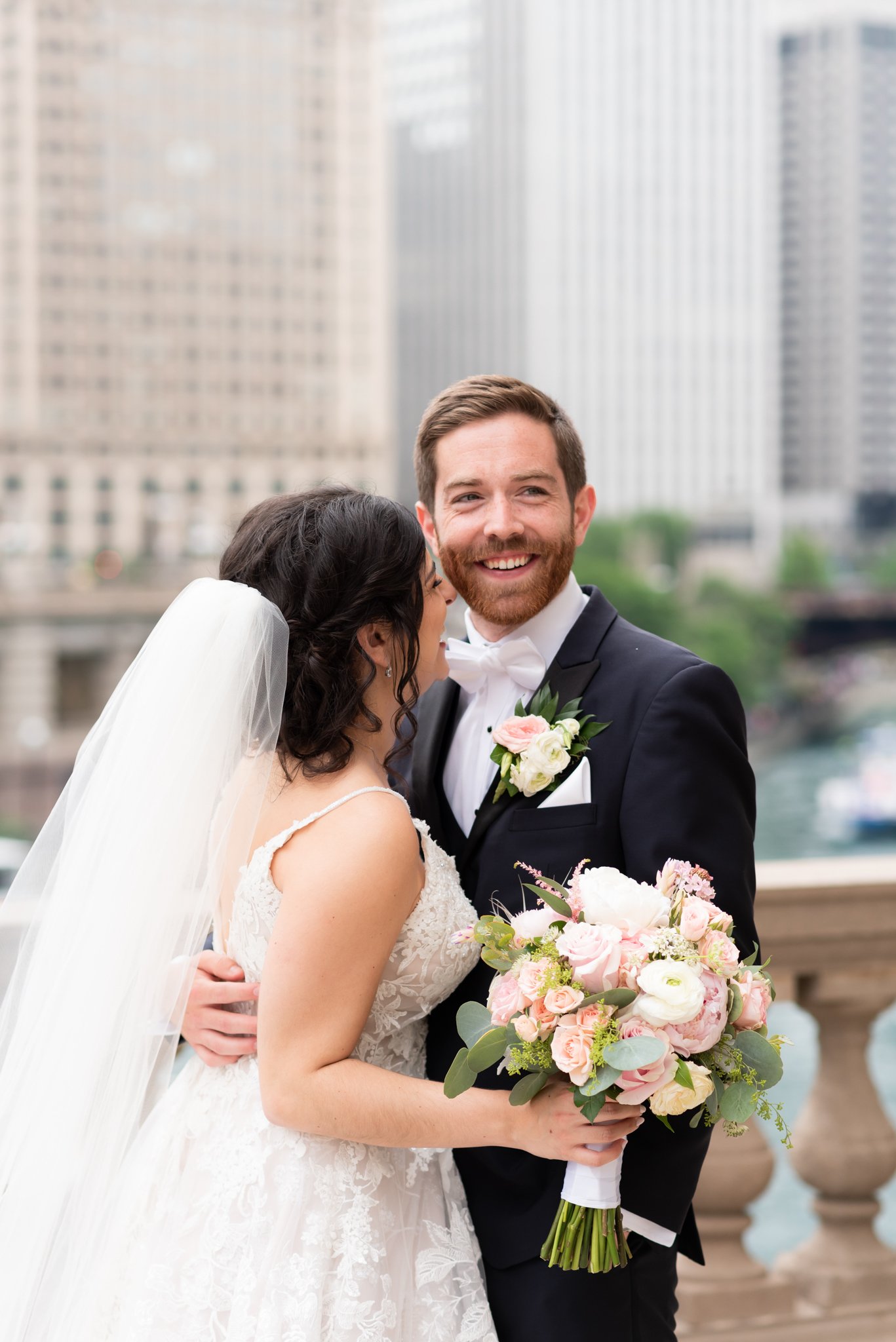 Wrigley Building Bridal Portraits, Chicago Wedding Photographer, Classic Downtown Chicago Wedding, Arlington Heights Wedding Photographer, Ashley Hamm Photography, Classic Illinois Wedding Photographer (88 of 189).jpg