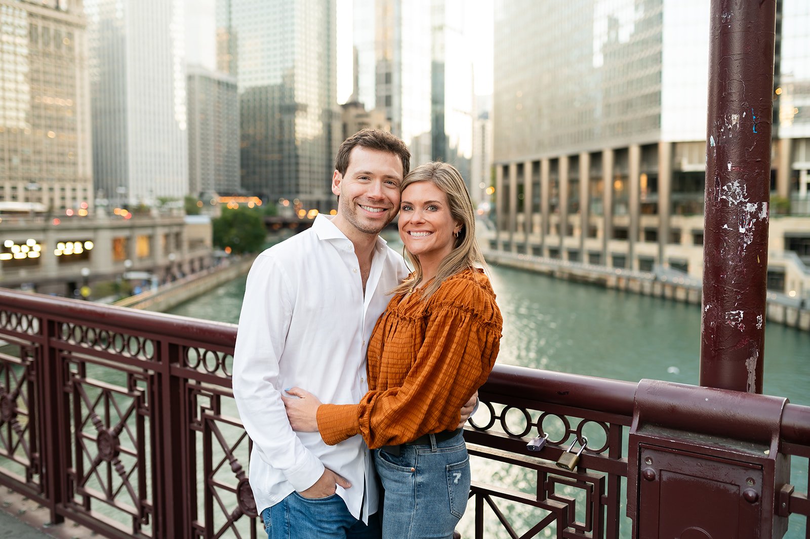 Chicago Riverwalk Engagement Session | Nicole + Jon