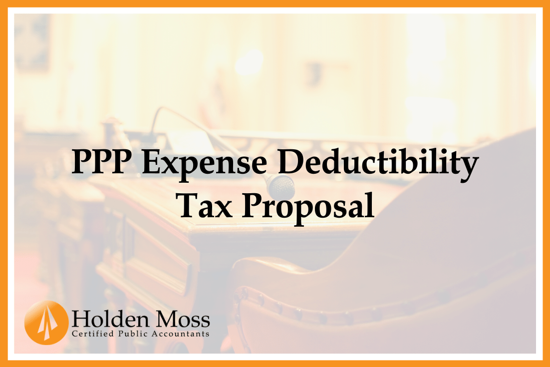 PPP Expense Deductibility Tax Proposal