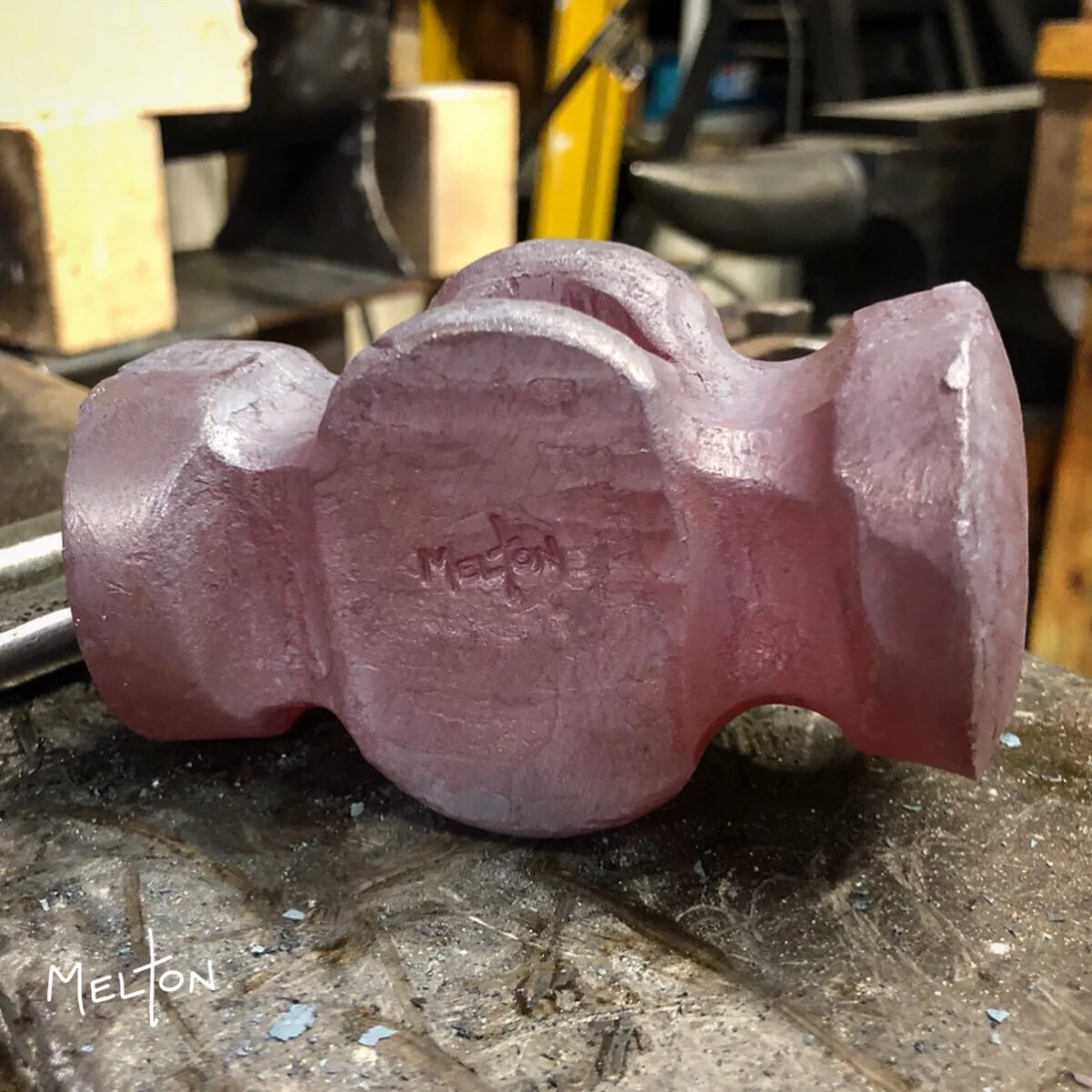 Hand forged rounding hammer