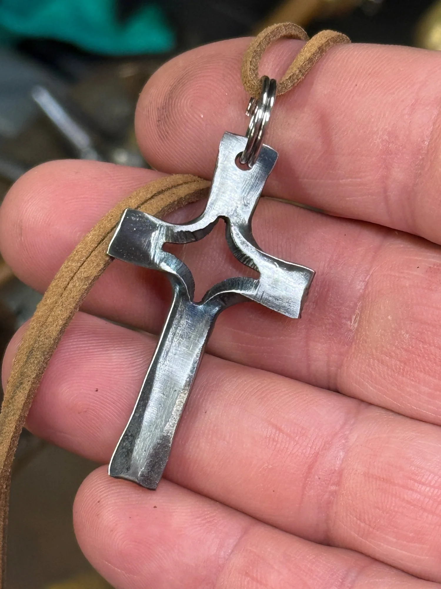 Hand forged cross necklace — Melton Forge Works