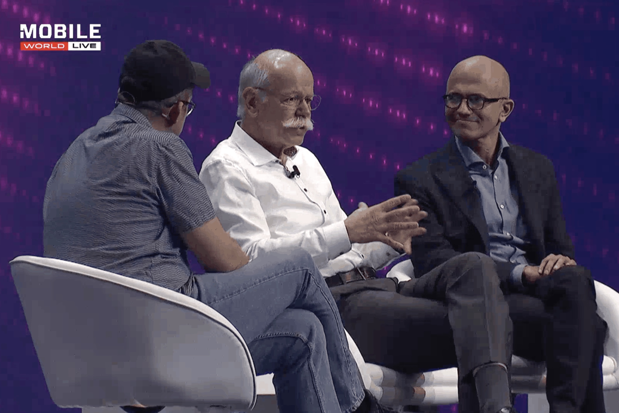 Dieter Zetsche, Chairman of Mercedes Benz & Satya Nadella, CEO of Microsoft, discuss the intelligent future