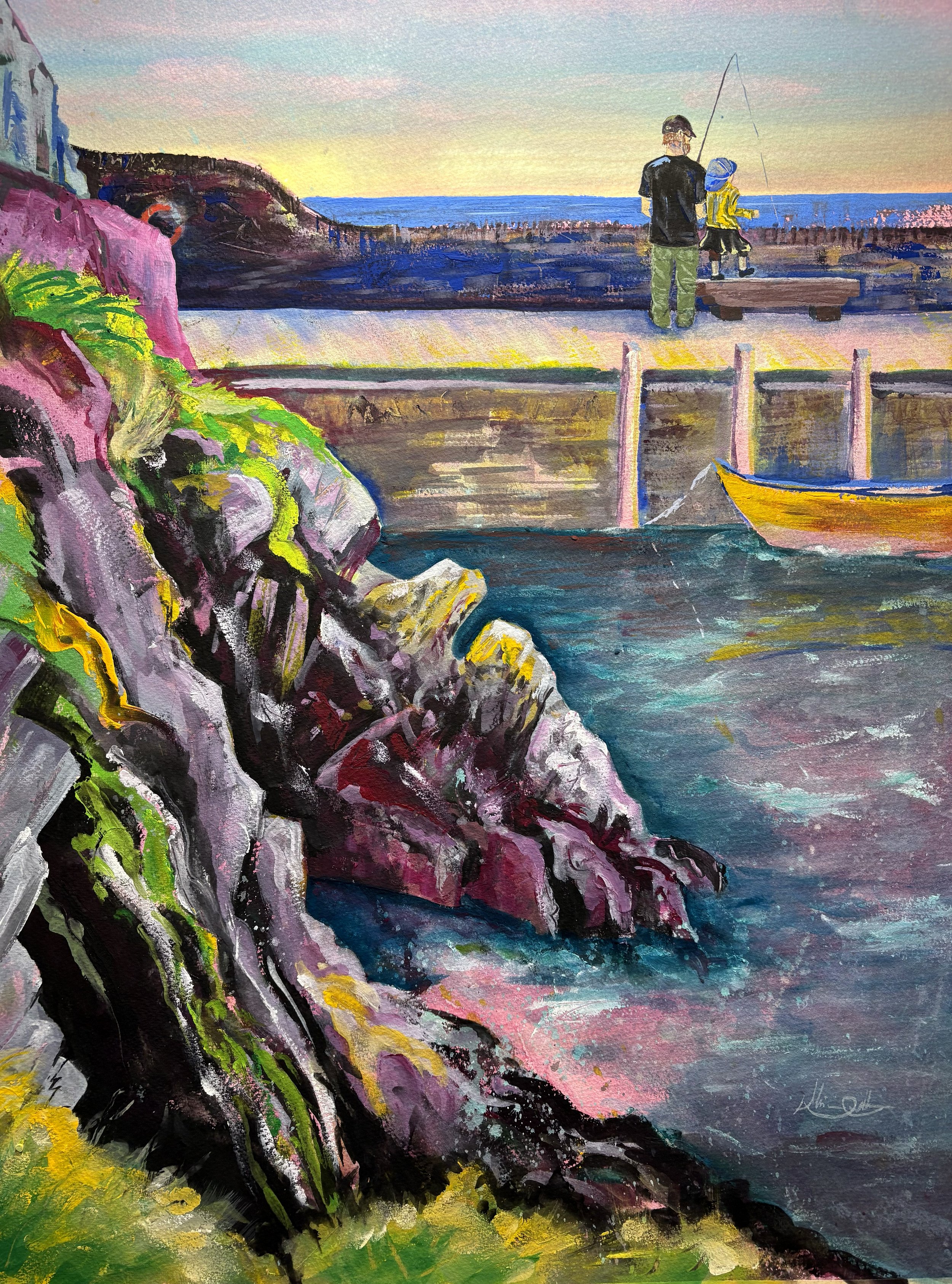 Rising Tide, Polperro. 25" x 19". $595.