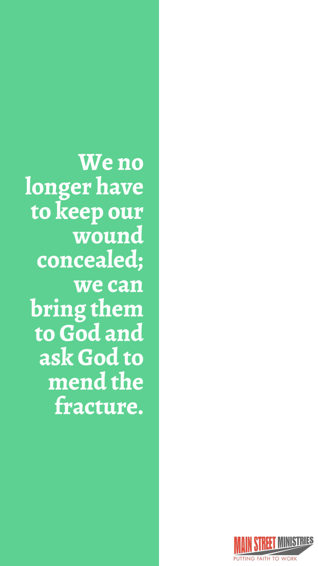 Breaktime Bible Study: The Mending Process 