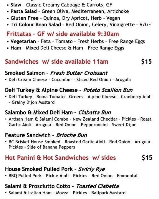 Sandwiches for every day of the week ! ! 

 #okanaganfood #oliverbc #osoyoos