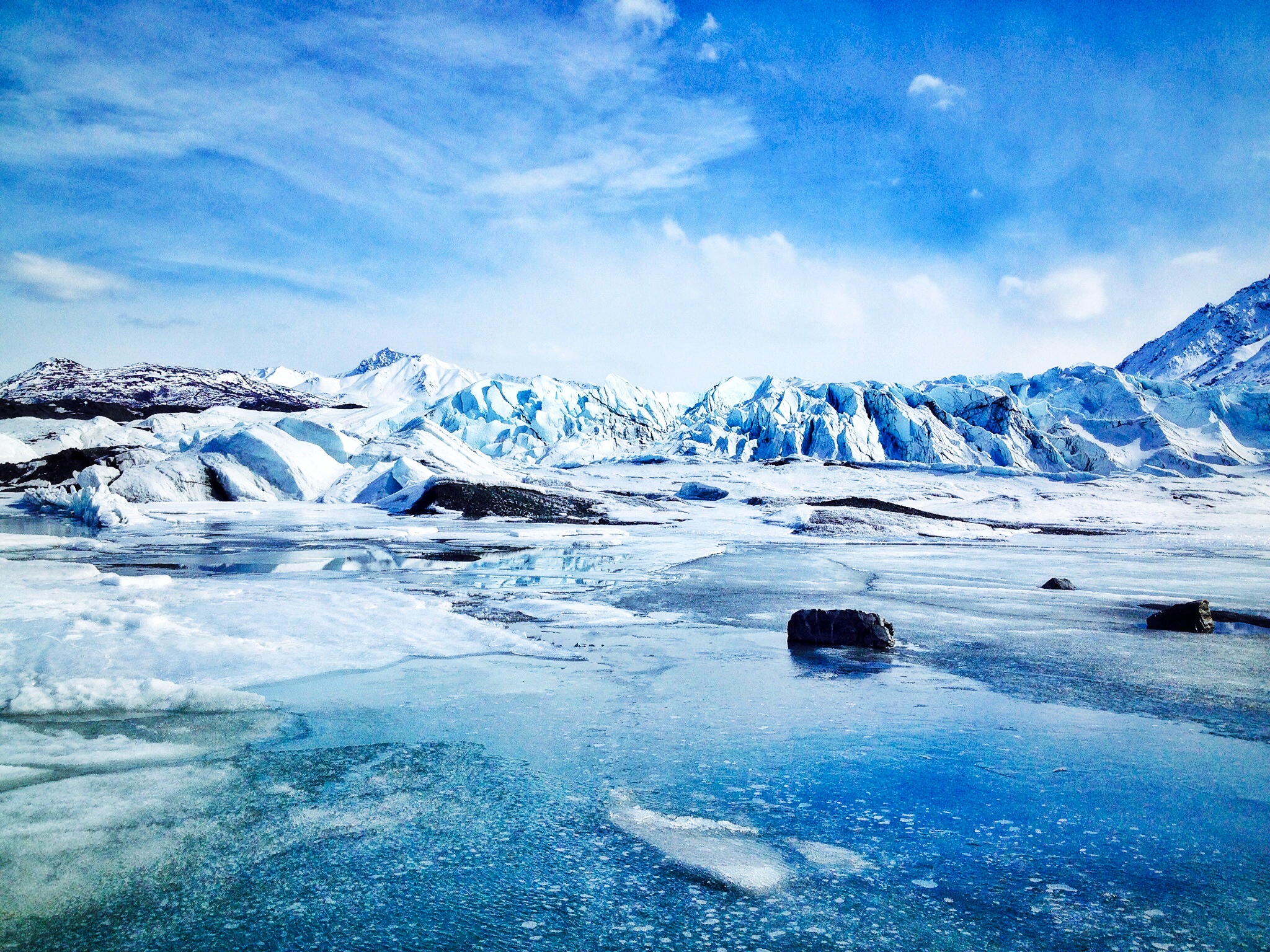 deep frozen ice and ancient frost