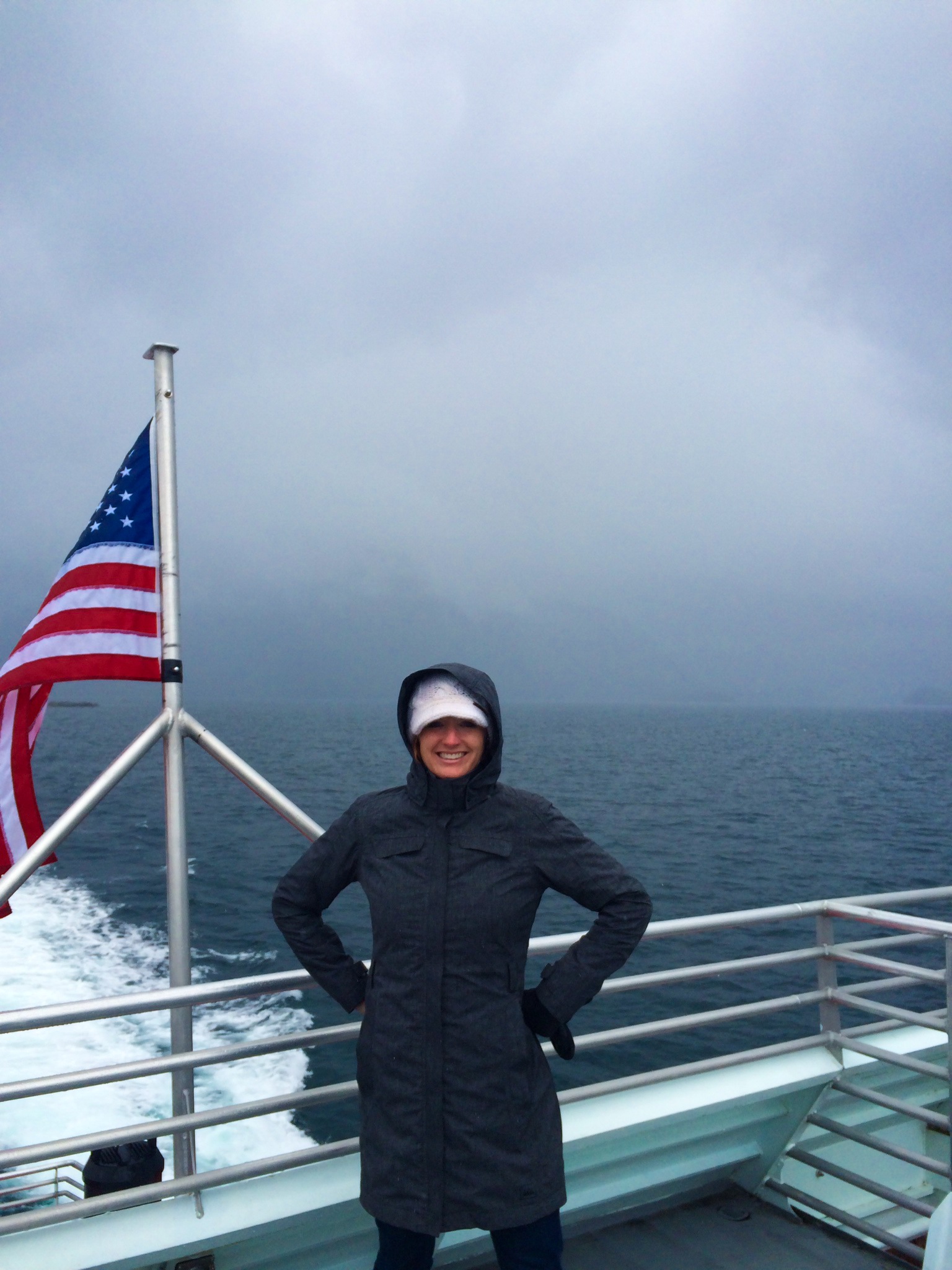 Heather on the aft deck