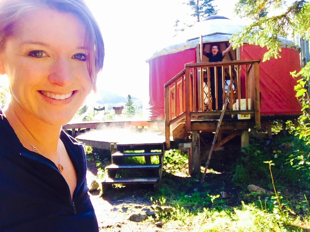 one of the rare heather selfies we use