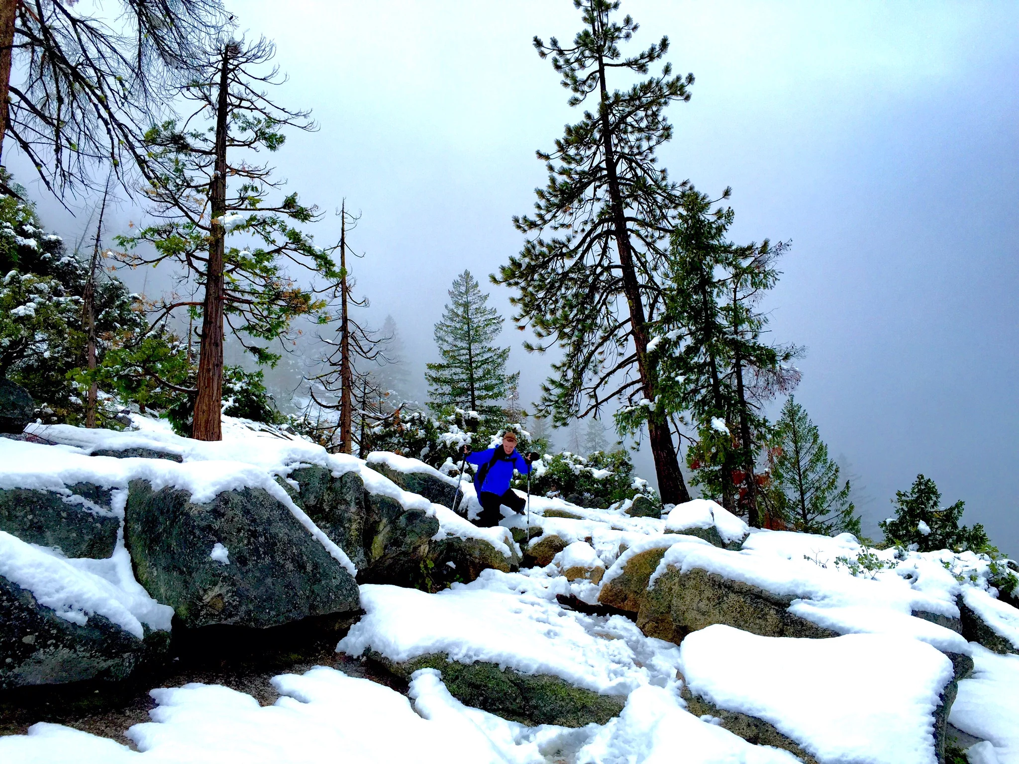 this was actually a very difficult hike, because snow
