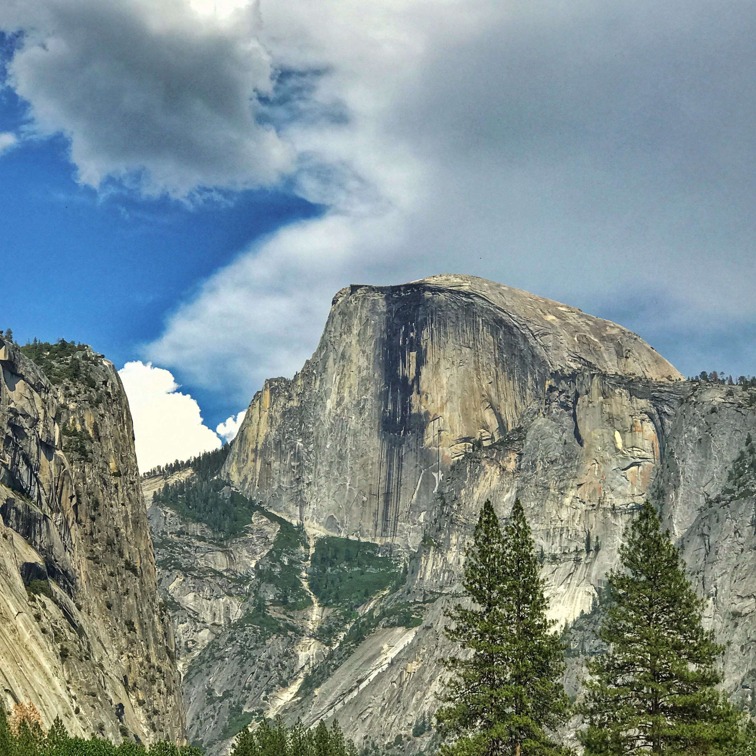 looking back at half dome, our next hike...