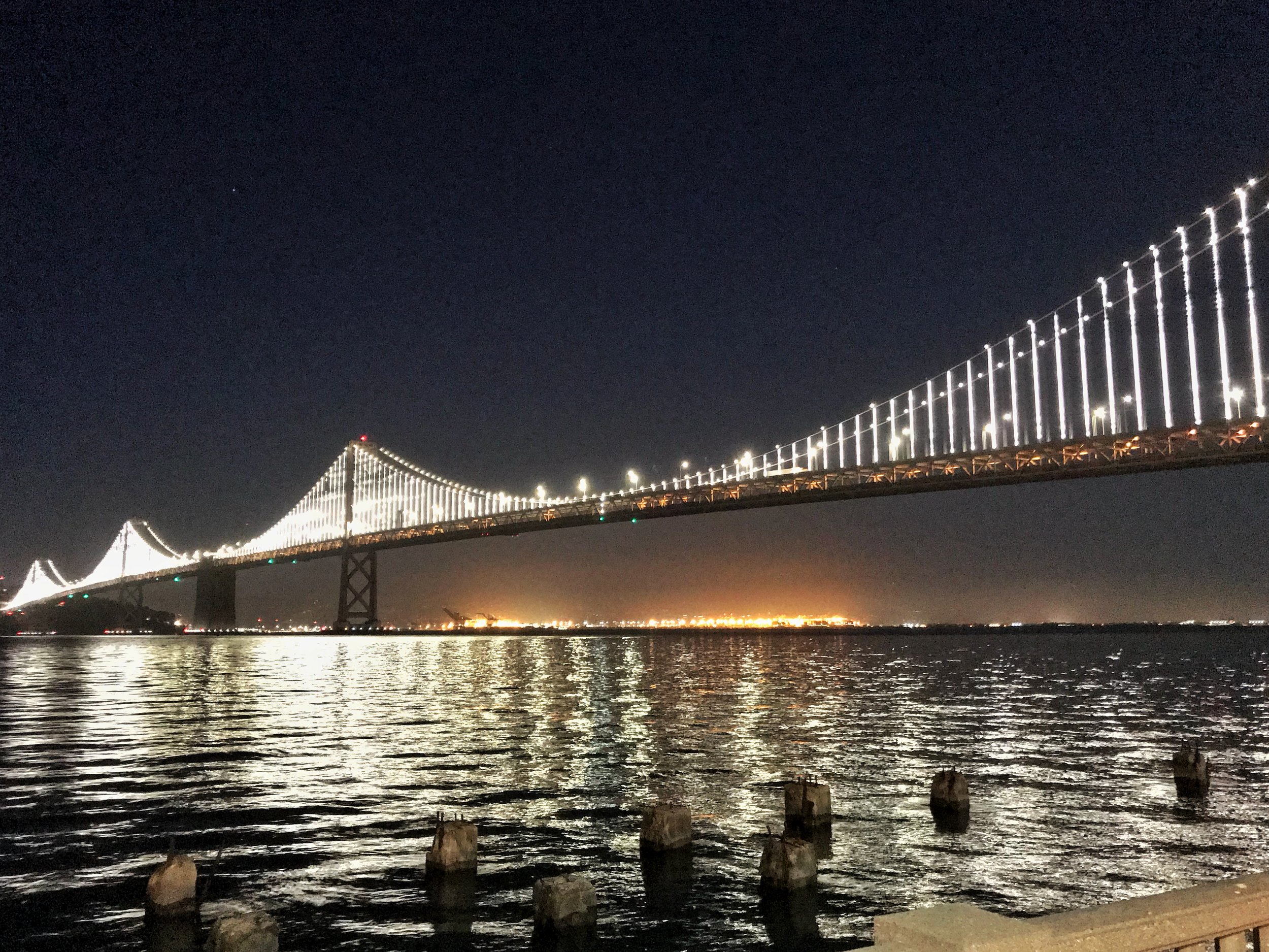 the bay bridge lights