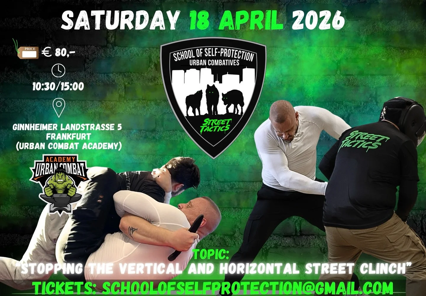 Seminar Frankfurt! Reserve your spot: schoolofselfprotection@gmail.com