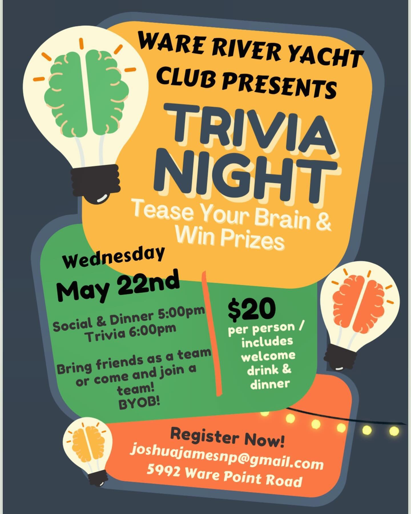 Sign up now for what promises to be a fun night of trivia and competition! Register online at WRYC.org or email joshuajamesnp@gmail.com. See you there!